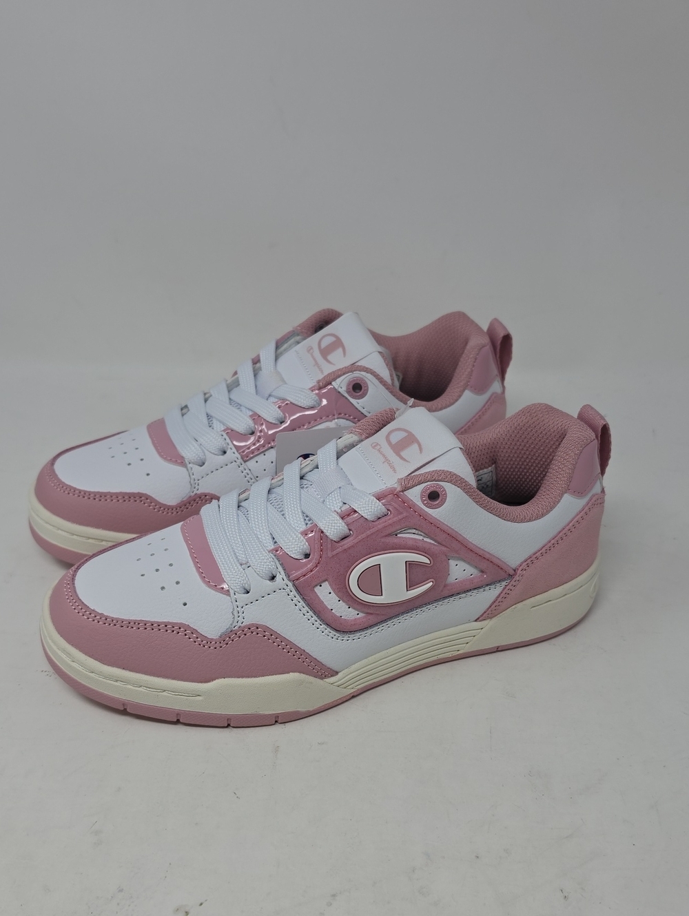 Champion 5 On 5 Women's Pink and White Court-Style Sneakers Size 6